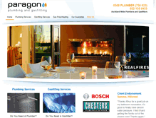 Tablet Screenshot of paragonplumbing.co.nz